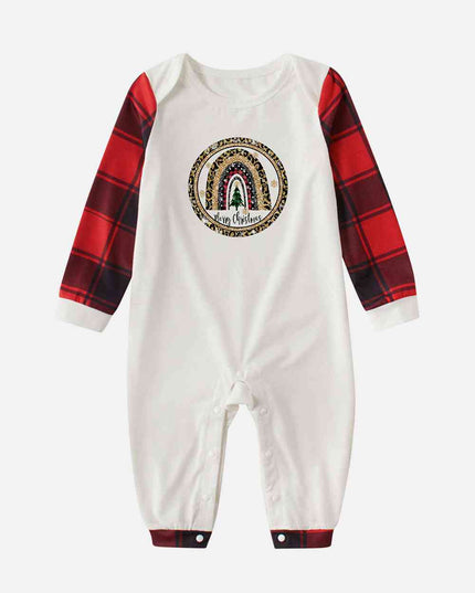 Graphic Plaid Long Sleeve Jumpsuit