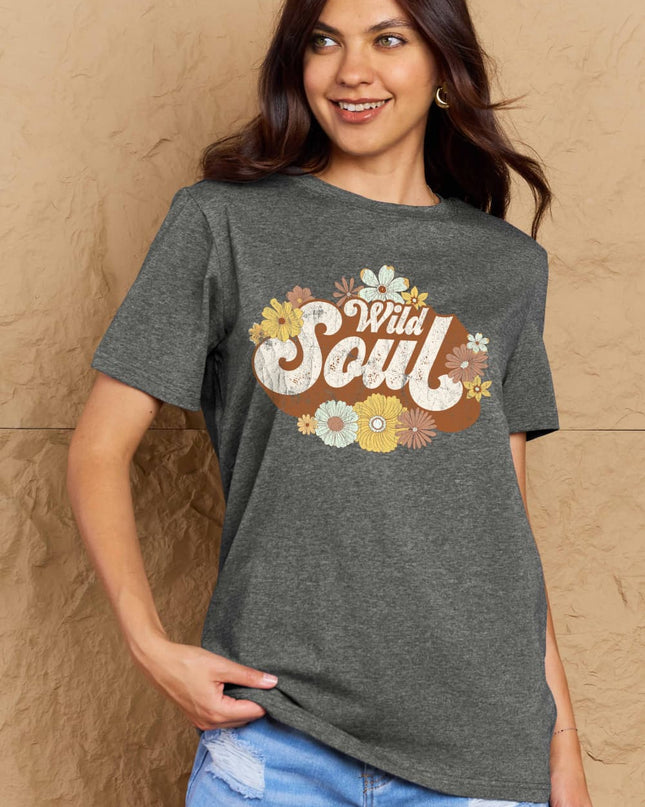 Simply Love Full Size WILD SOUL Graphic Cotton T-Shirt