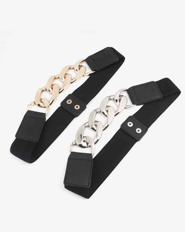 Chain Detail Elastic Belt