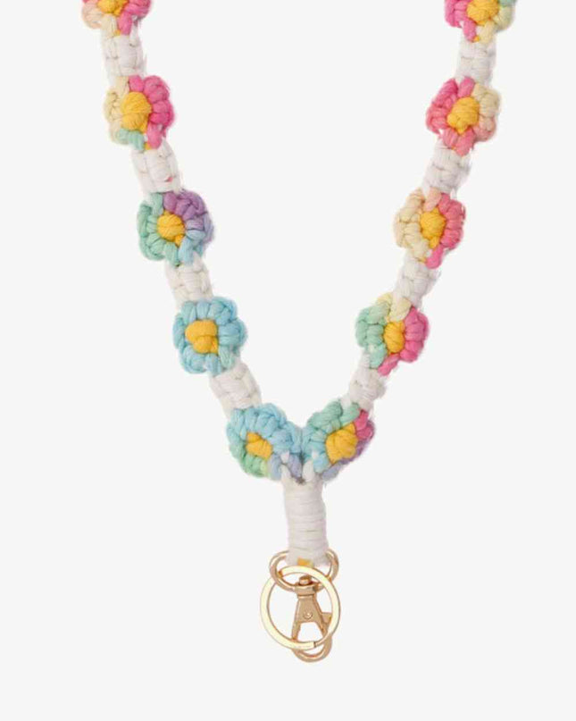 Floral Lanyard Key Chain