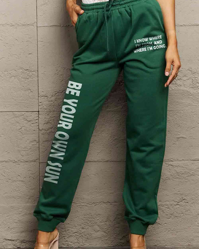 Simply Love Full Size BE YOUR OWN SUN Graphic Sweatpants