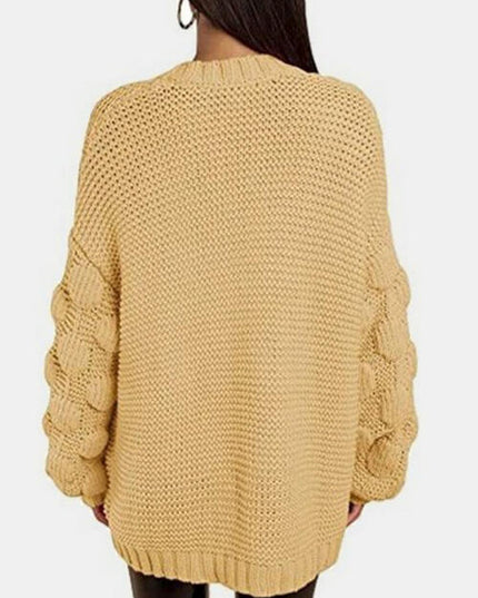 Open Front Long Sleeve Cardigan
