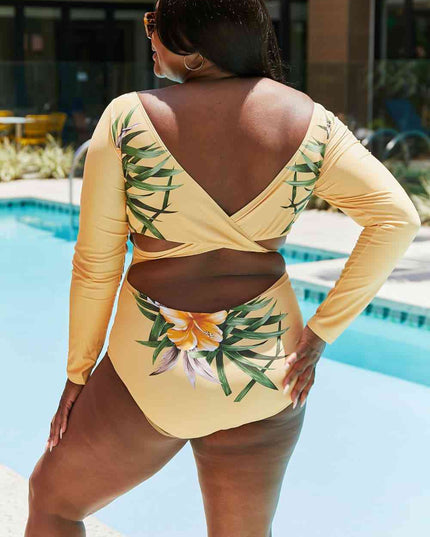 Marina West Swim Cool Down Longsleeve One-Piece Swimsuit