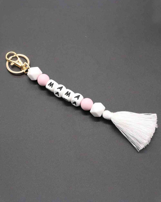 Assorted 2-Pack Mama Beaded Tassel Keychain