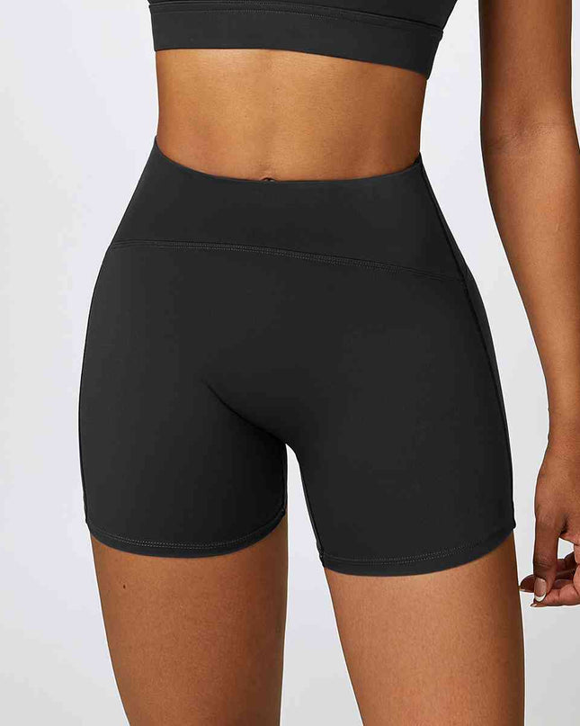 Wide Waistband Slim Fit Sports Shorts