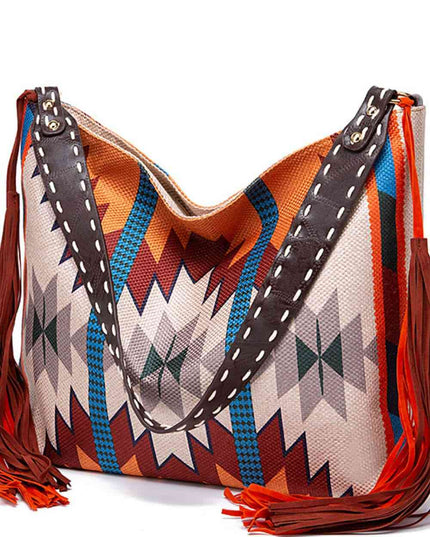 Geometric Canvas Tote Bag