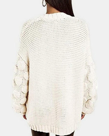 Open Front Long Sleeve Cardigan