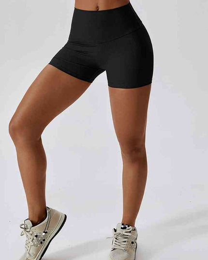 Wide Waistband Slim Fit Sports Shorts