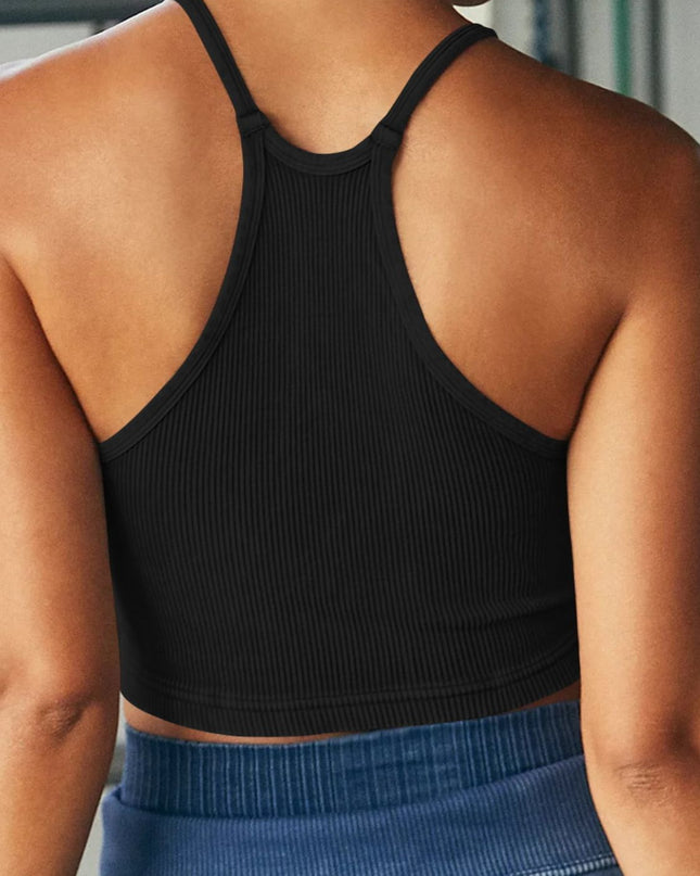 Ribbed Racerback Cropped Cami