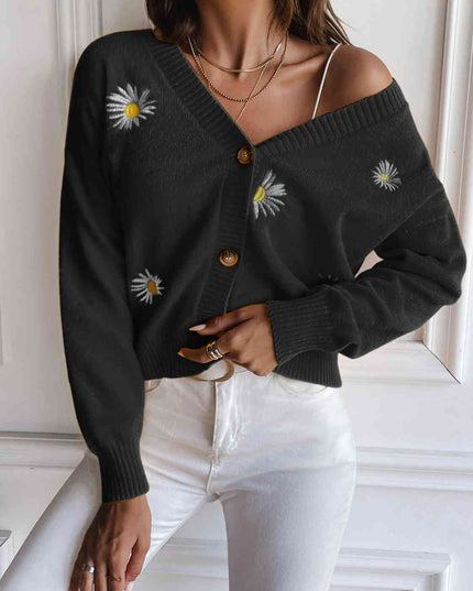 Floral Button Up Cardigan