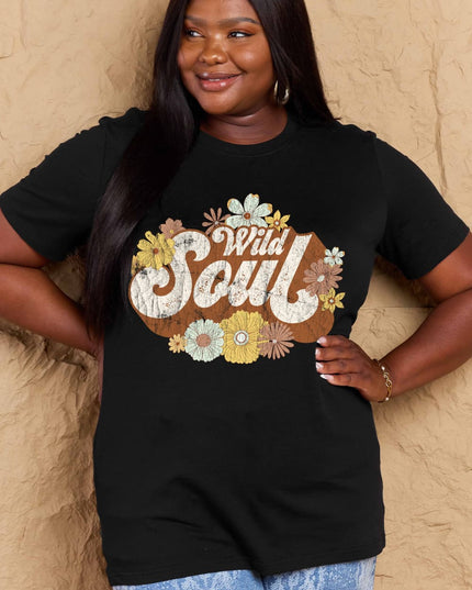 Simply Love Full Size WILD SOUL Graphic Cotton T-Shirt