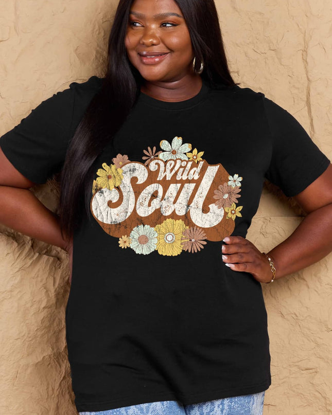 Simply Love Full Size WILD SOUL Graphic Cotton T-Shirt