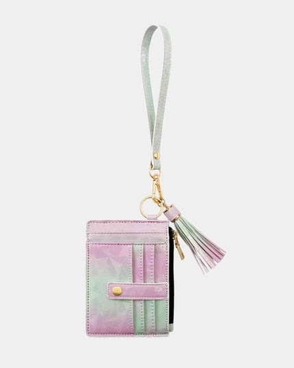 Printed Tassel Keychain with Wallet