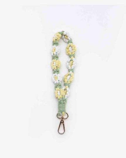 Assorted 4-Piece Macrame Flower Keychain