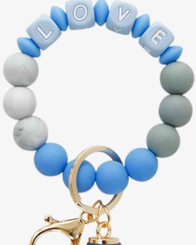 LOVE Beaded Keychain with Tassel