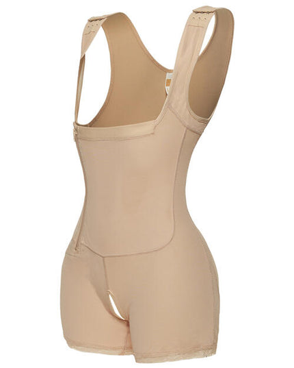 Full Size Side Zip Up Wide Strap Shapewear