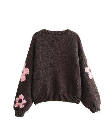 Floral Button Up V-Neck Cardigan