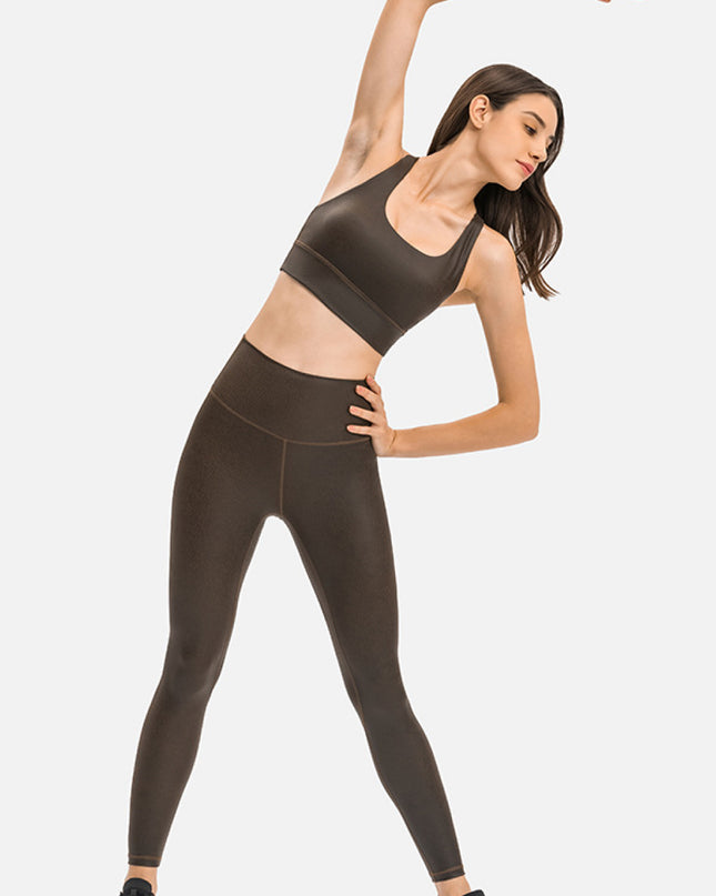 Crisscross Strappy Back Sports Bra