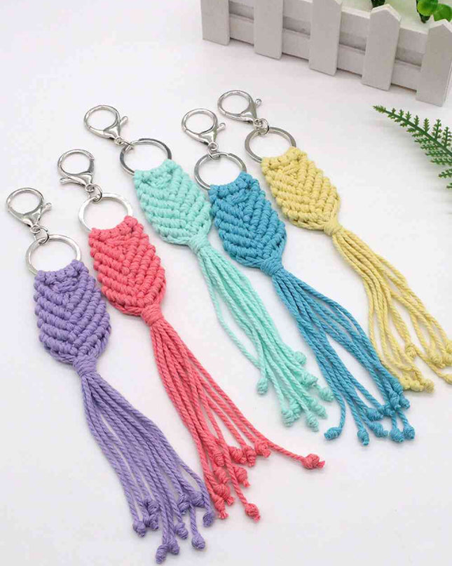 Assorted 4-Pack Handmade Fringe Keychain