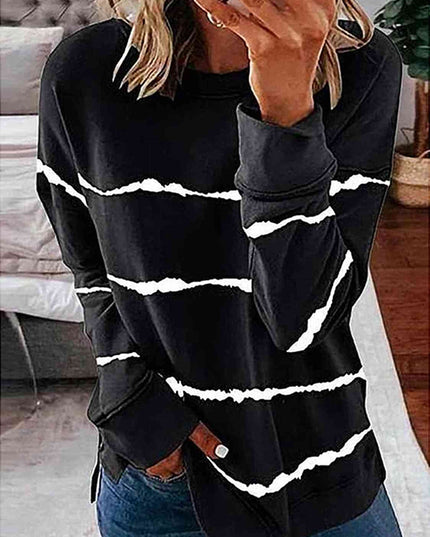 Striped Round Neck T-Shirt