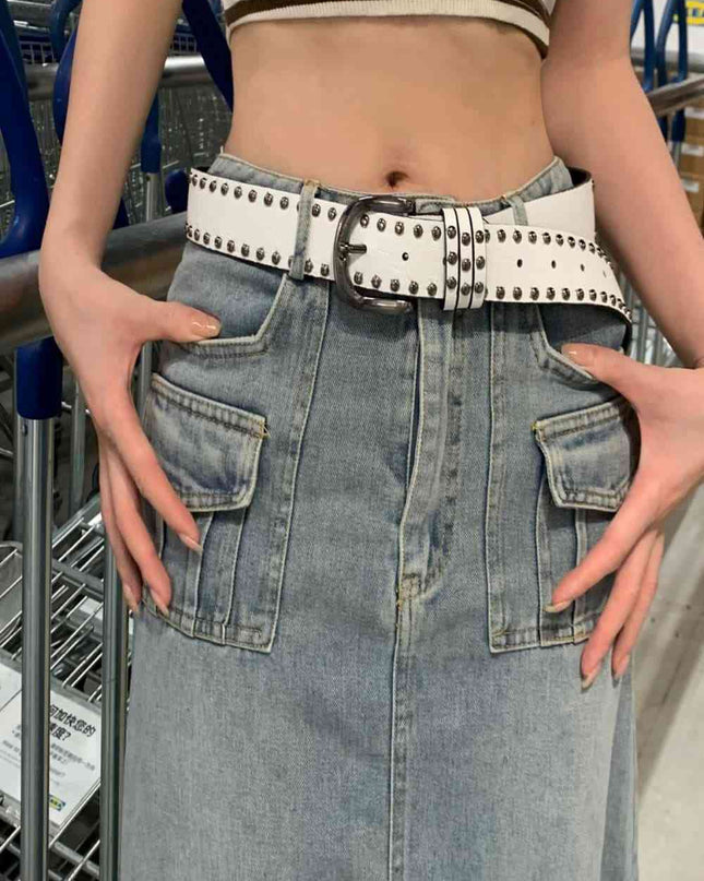 PU Leather Studded Belt