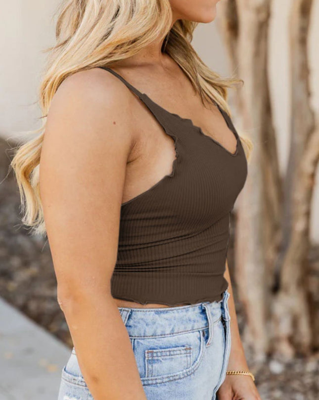 Lettuce Hem Ribbed Cami