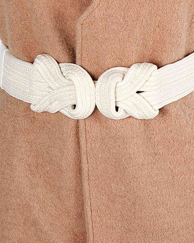 PU Leather Wide Elastic Belt