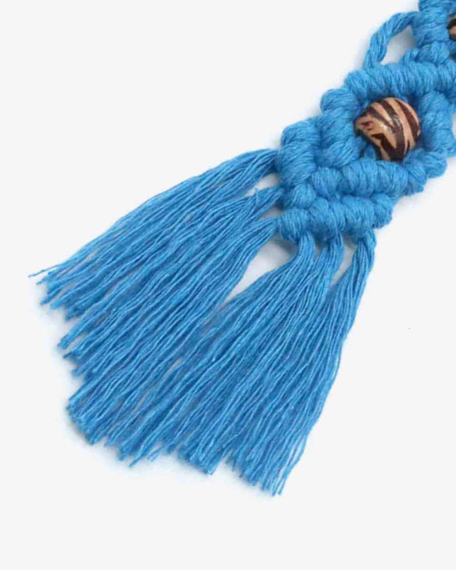 Assorted 4-Pack Handmade Macrame Fringe Keychain