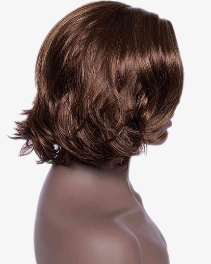 Full Machine Short Wave Bobo Wigs in Brown 10''