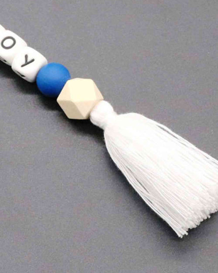 Assorted 2-Pack Mama Beaded Tassel Keychain