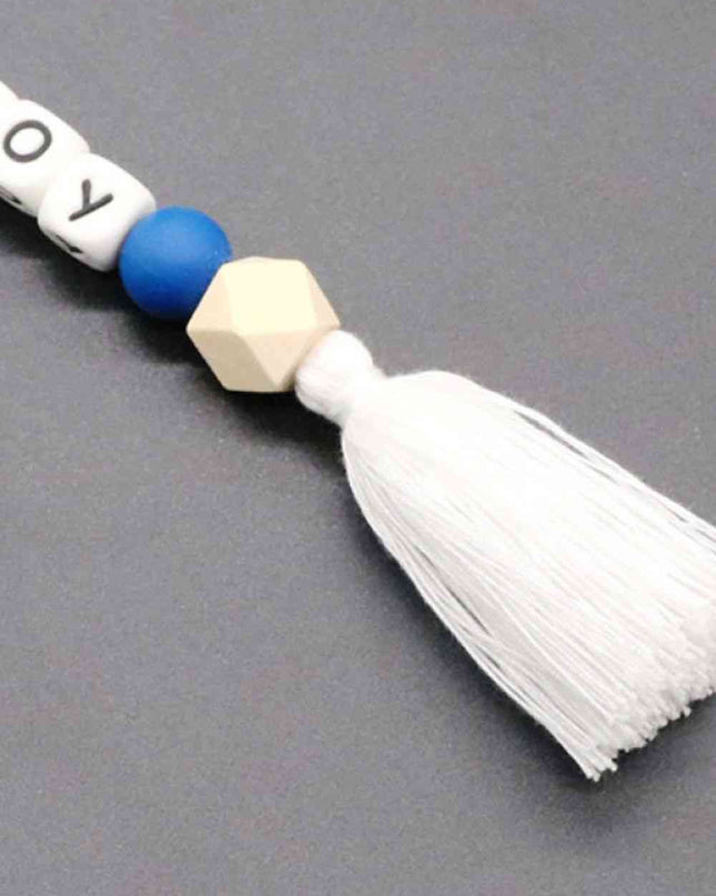 Assorted 2-Pack Mama Beaded Tassel Keychain