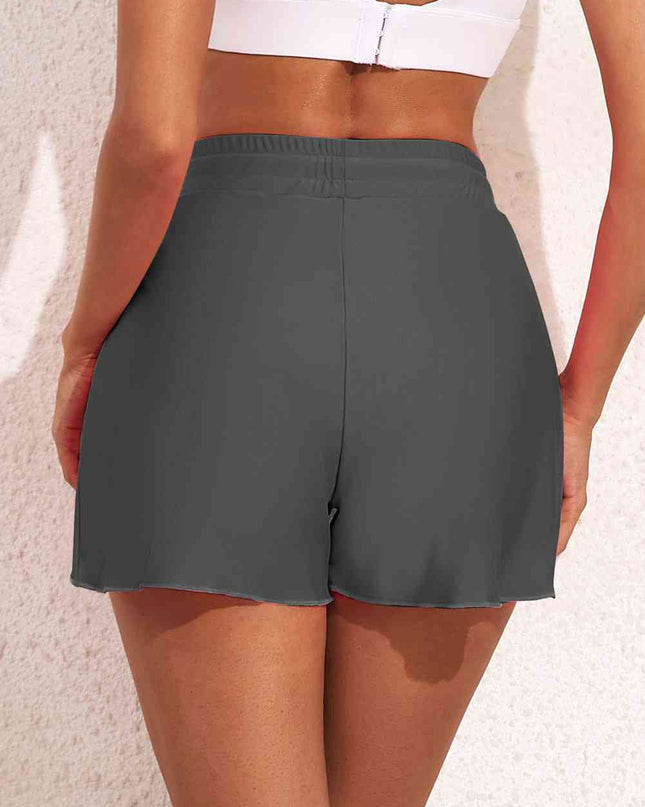 Drawstring Waist Swim Shorts