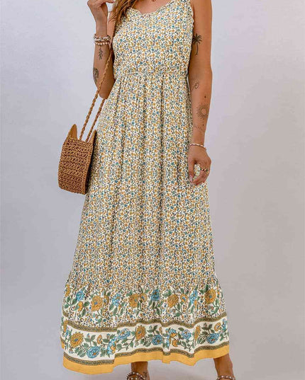 Bohemian Spaghetti Strap Maxi Dress