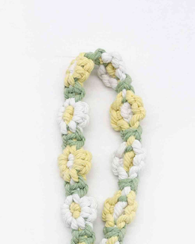 Assorted 4-Piece Macrame Flower Keychain