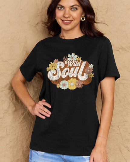 Simply Love Full Size WILD SOUL Graphic Cotton T-Shirt