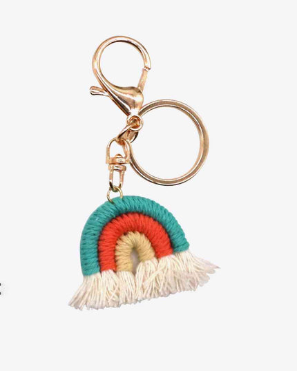 Assorted 4-Pack Rainbow Fringe Keychain