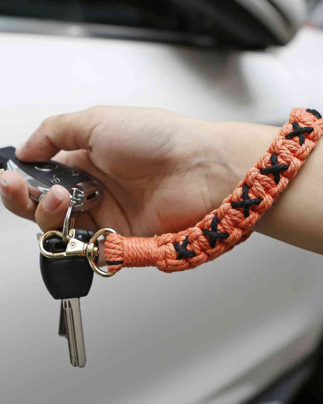 Contrast Macrame Key Chain