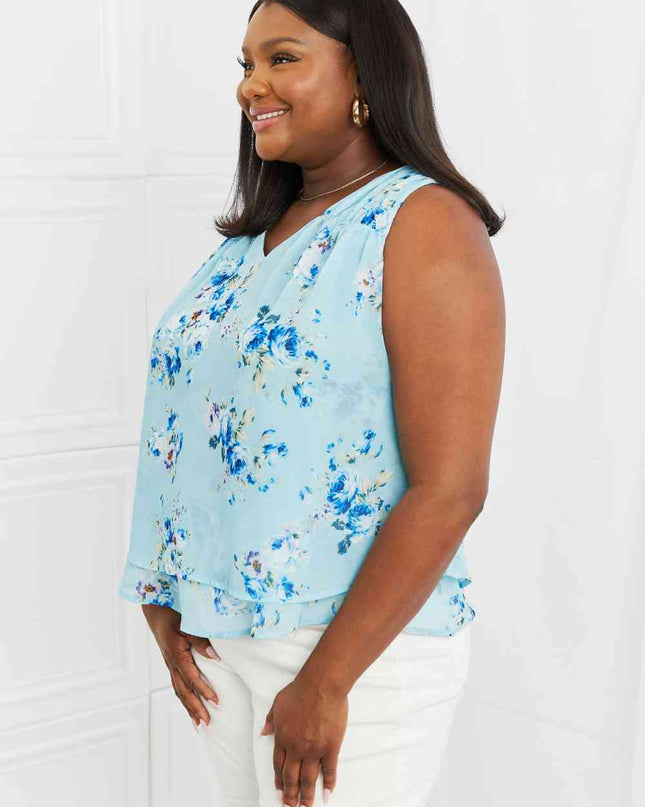Sew In Love Off To Brunch Full Size Floral Tank Top