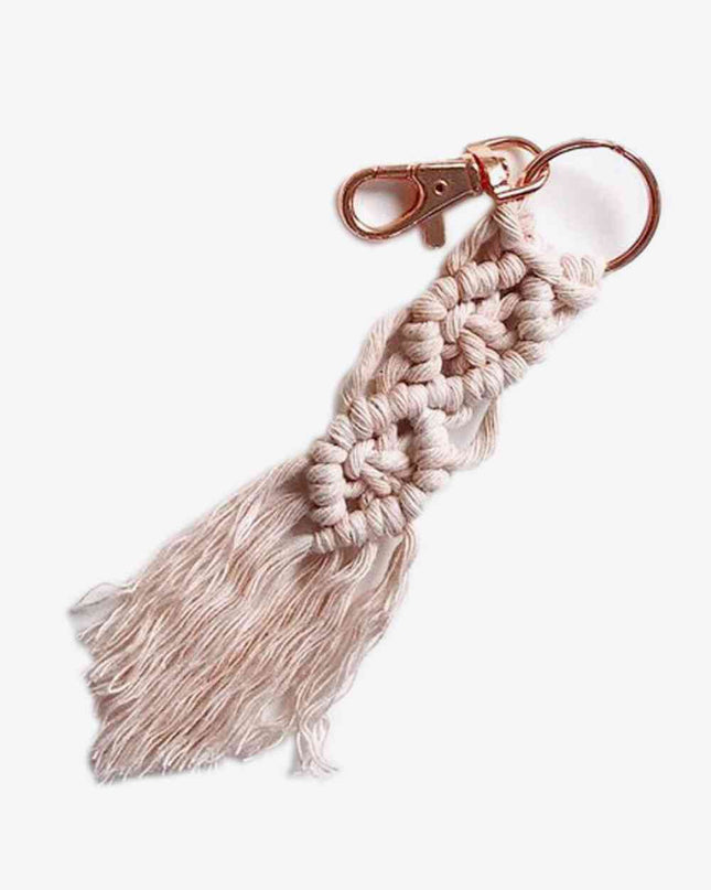 Assorted 4-Pack Macrame Fringe Keychain