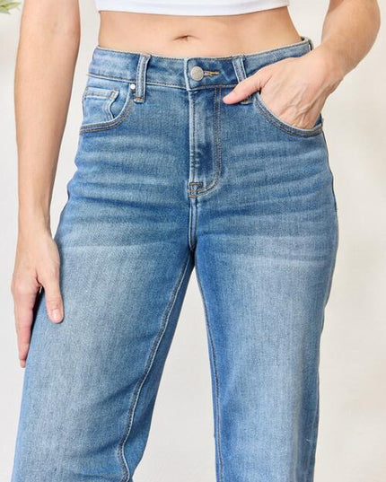 RISEN Full Size High Waist Straight Jeans
