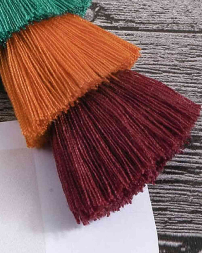 Layered Tassel Keychain