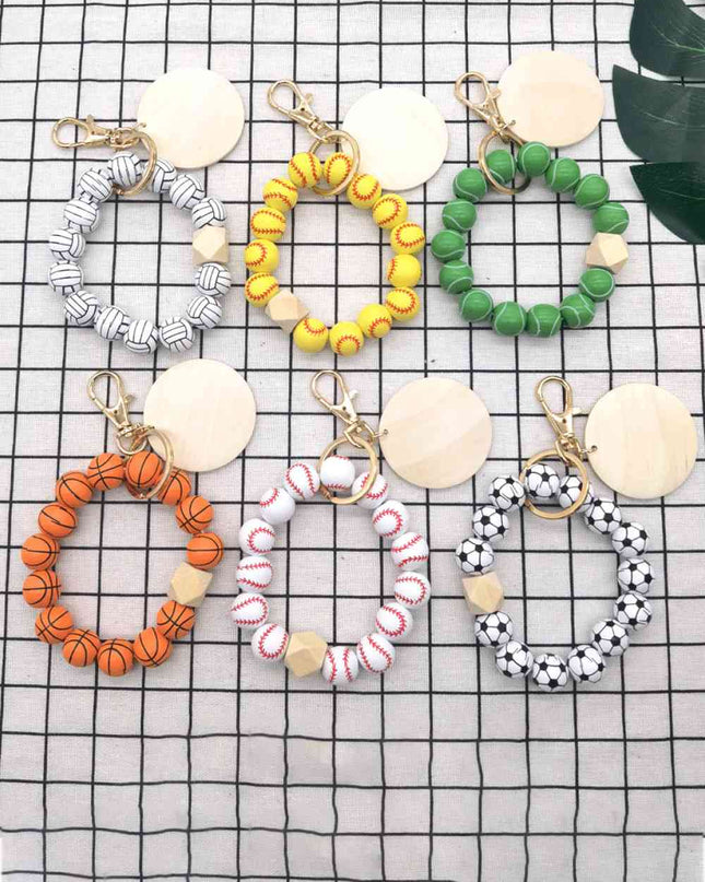 Assorted 4-Pack Wristlet Bead Key Chain