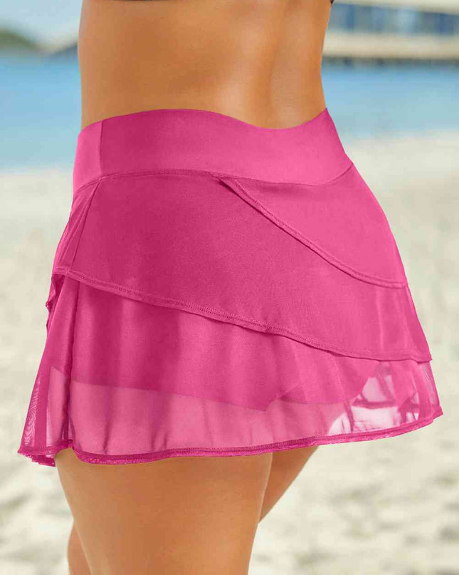 Full Size Layered Swim Skirt