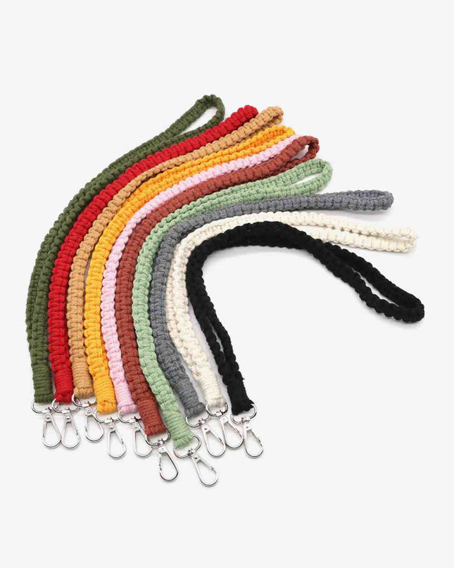 Assorted 2-Pack Hand-Woven Lanyard Keychain
