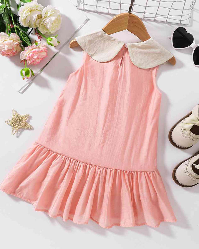 Bow Detail Peter Pan Collar Sleeveless Dress