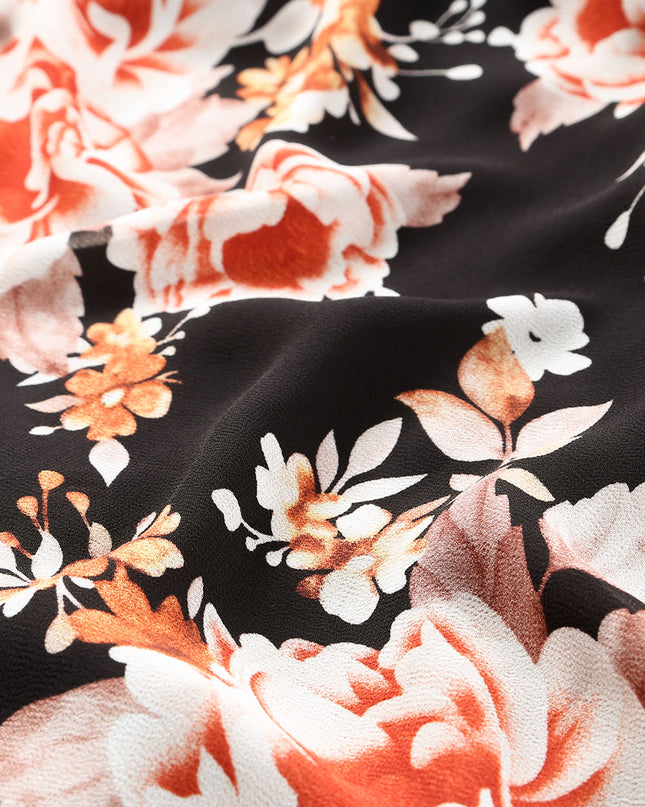Floral Tied Balloon Sleeve Dress