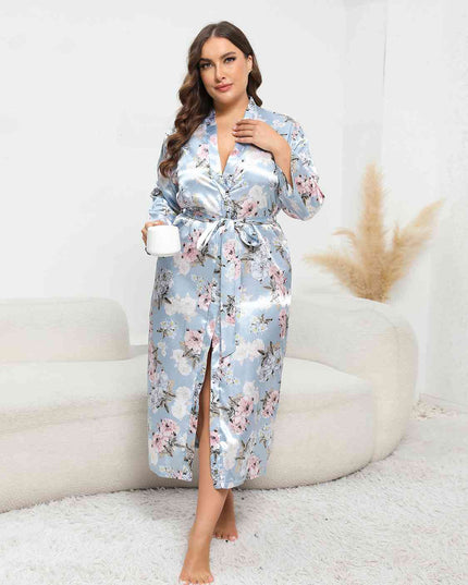 Plus Size Tie Waist Robe