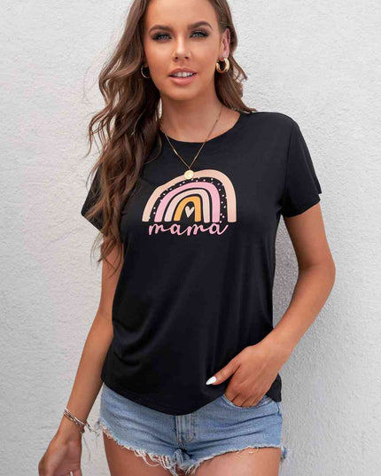 Women Graphic Round Neck Tee Shirt