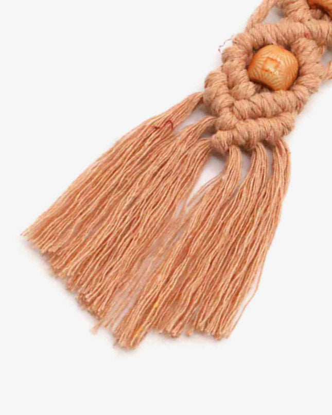 Assorted 4-Pack Handmade Macrame Fringe Keychain