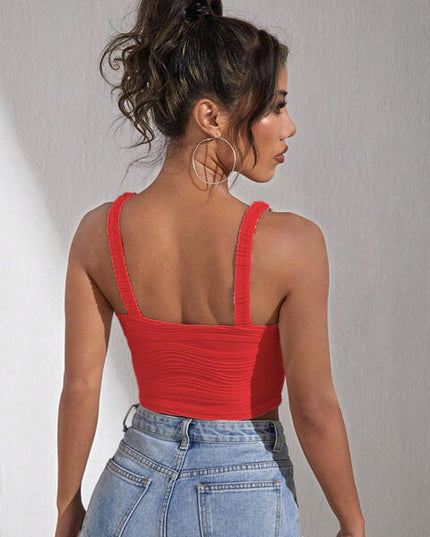 Chain Detail Square Neck Tank